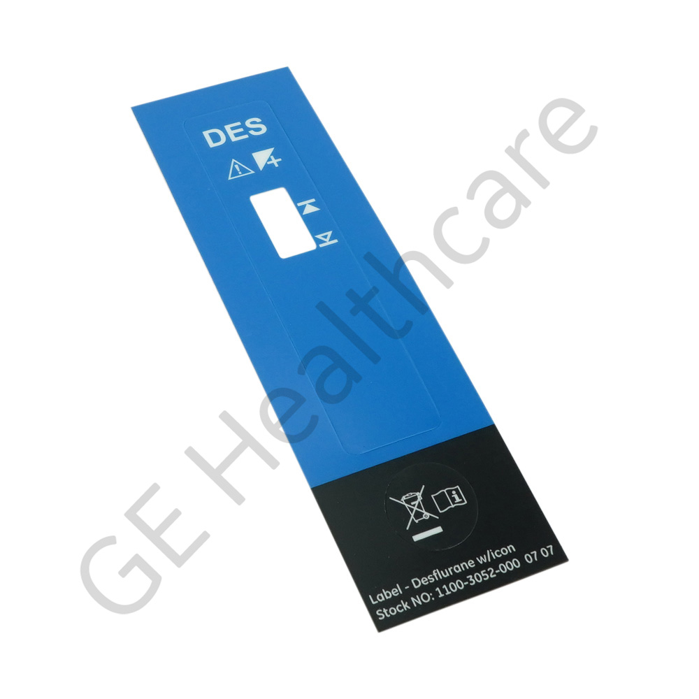 STICKER, LBL DESFLURANE W/ICON STICKER, LBL DESFLURANE W/ICON