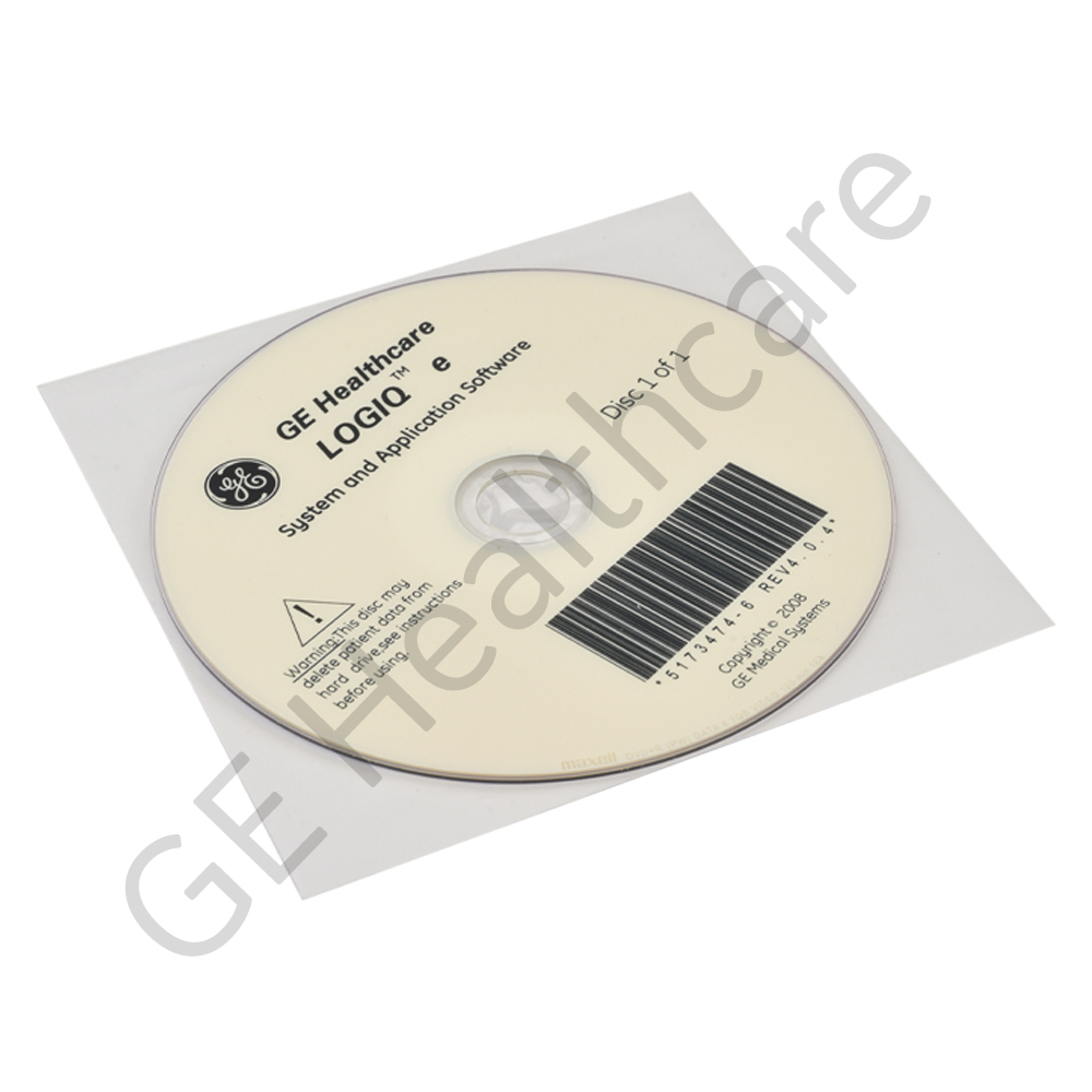 LOGIQ E R4.0.4 System and Application DVD LOGIQ E R4.0.4 System and Application DVD