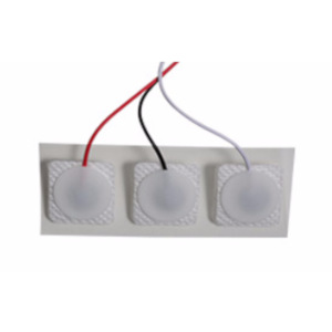 ECG PRE-WIRED ELECTRODE 3-LD AHA SQ RADIOTRANS SOLID GEL 3/STRIP 3/PCH 300/CS ECG PRE-WIRED ELECTRODE 3-LD AHA SQ RADIOTRANS SOLID GEL 3/STRIP 3/PCH 300/CS